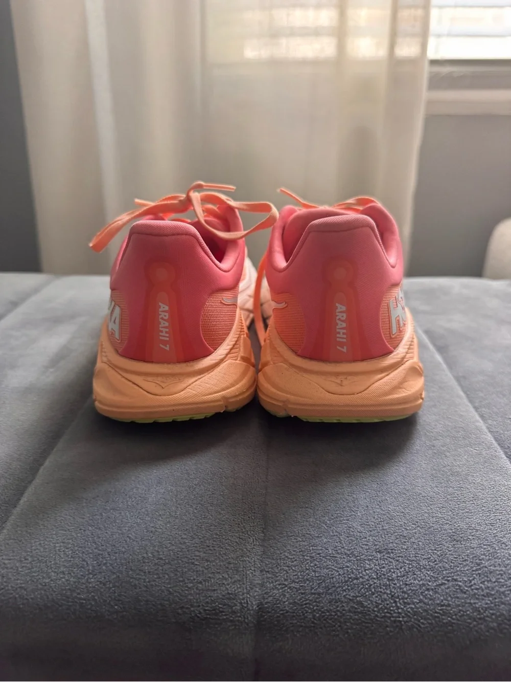 Hoka One One Women's Coral Peach Lightweight Running Shoes